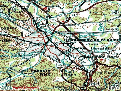 Barker Heights topographic map