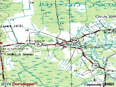 Bayboro topographic map