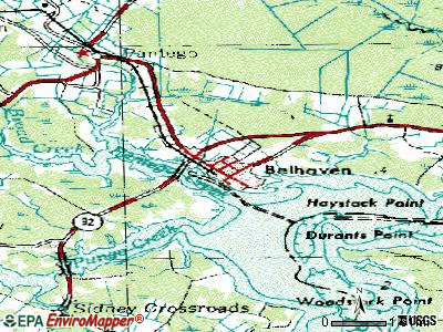 Belhaven topographic map