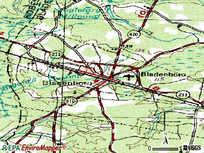 Bladenboro topographic map