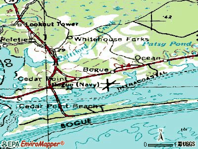 Bogue topographic map