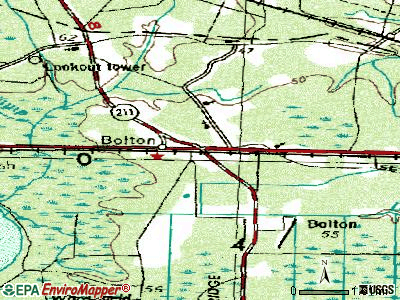 Bolton topographic map