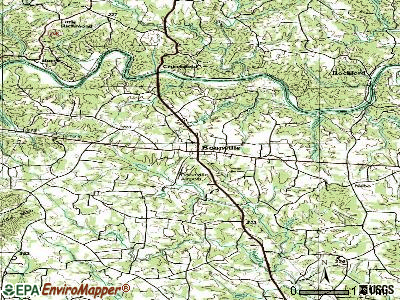 Boonville topographic map