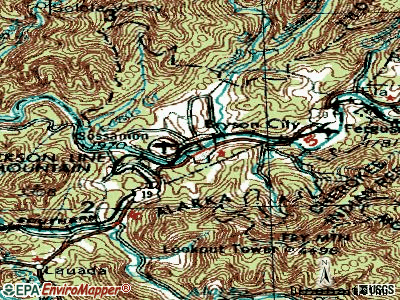 Bryson City topographic map