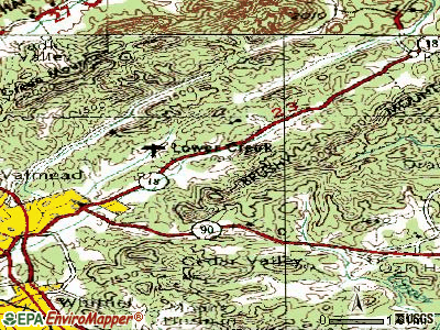 Cedar Rock topographic map