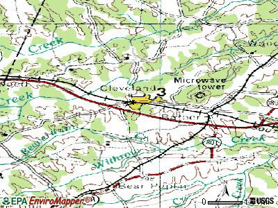 Cleveland topographic map