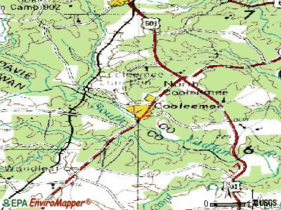 Cooleemee topographic map