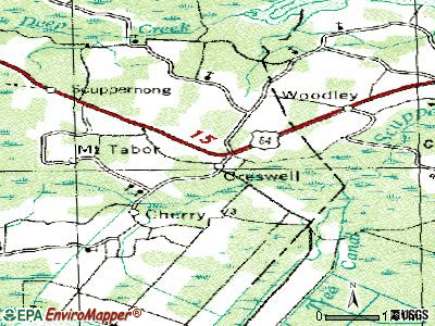 Creswell topographic map