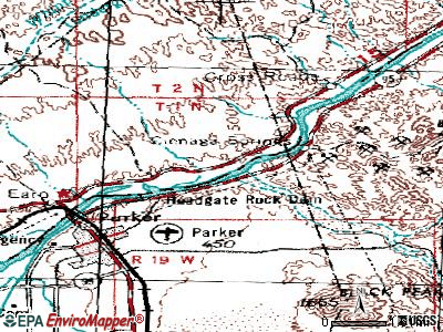 Bluewater topographic map