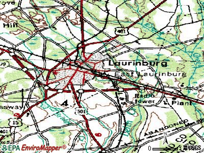 East Laurinburg topographic map