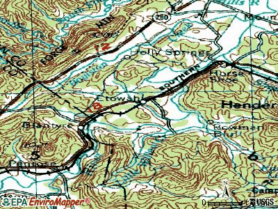 Etowah topographic map