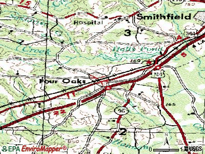 Four Oaks North Carolina Nc 27524 Profile Population Maps