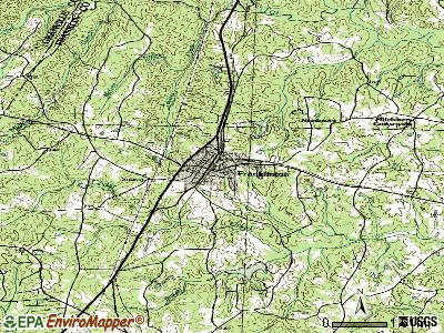 Franklinton topographic map