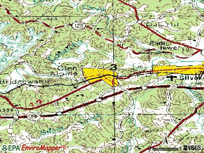 Glen Alpine topographic map
