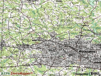 Glen Raven topographic map