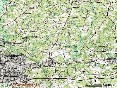 Green Level topographic map