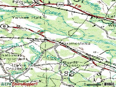 Grimesland topographic map