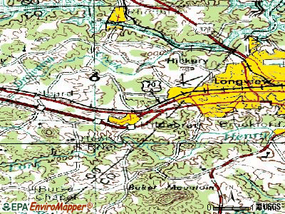 Hildebran topographic map