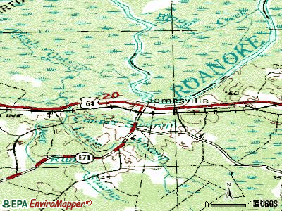 Jamesville topographic map