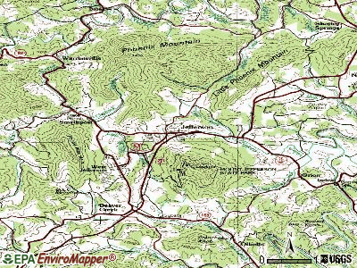 Jefferson topographic map