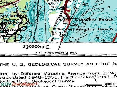 Kure Beach topographic map