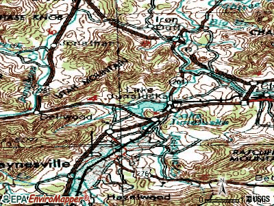Lake Junaluska topographic map