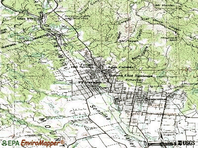 Boyes Hot Springs topographic map