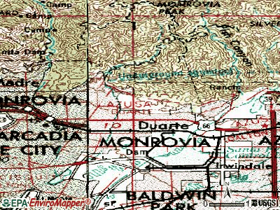 Bradbury topographic map