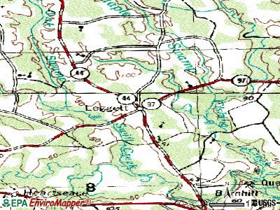 Leggett topographic map