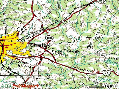 Light Oak topographic map