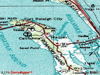 Manteo topographic map