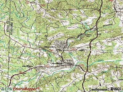 Mayodan topographic map