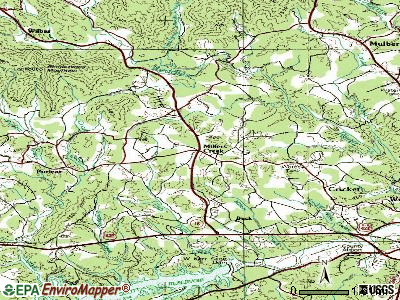 Millers Creek topographic map