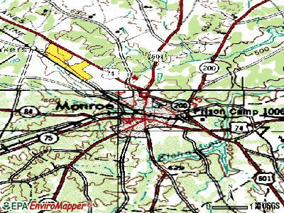 Monroe topographic map