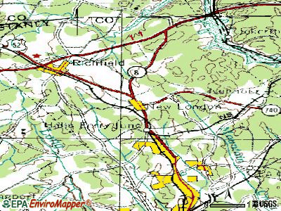 New London topographic map