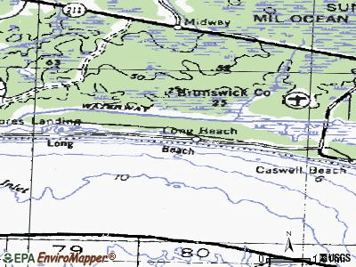 Oak Island topographic map