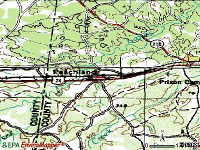 Peachland topographic map