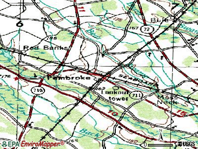 Pembroke topographic map