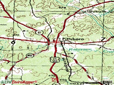 Pittsboro topographic map