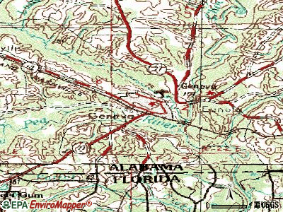 Geneva topographic map