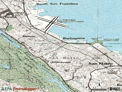 Burlingame topographic map
