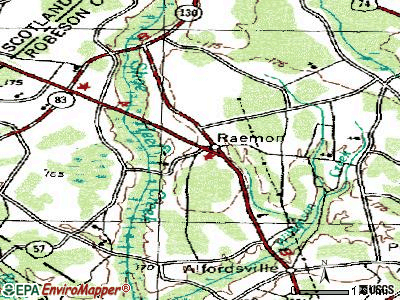 Raemon topographic map