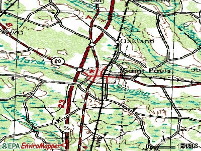 St. Pauls topographic map