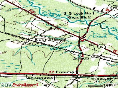 Sandyfield topographic map