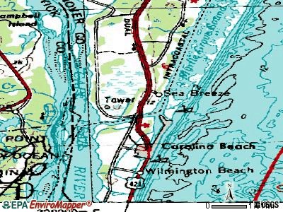 Sea Breeze topographic map