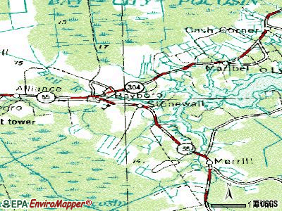 Stonewall topographic map