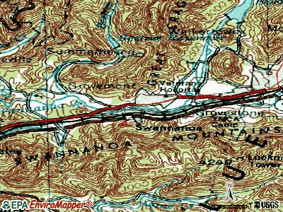 Swannanoa topographic map