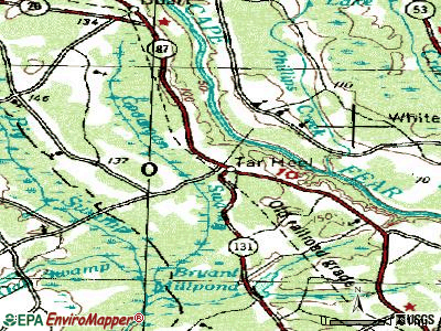 Swepsonville topographic map
