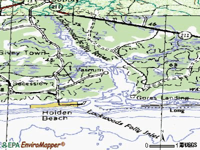 Varnamtown topographic map