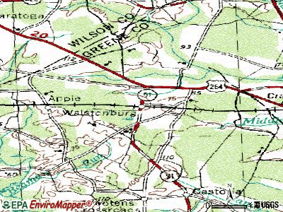 Walstonburg topographic map